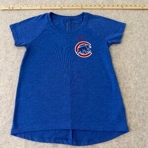 Nike Chicago Cubs MLB Women's Blue Performance T-Shirt XS Athletic Tee